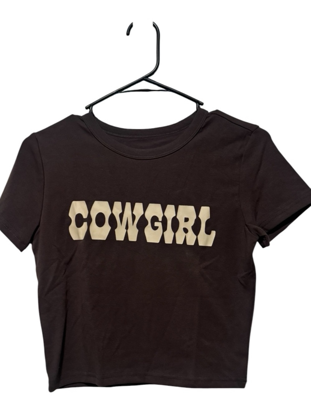 Cowgirl Graphic Tee - Brow/Taupe with Cream Lettering
